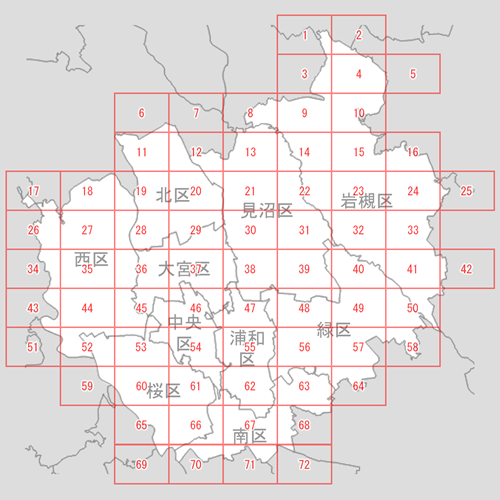 さいたま市　地形図
