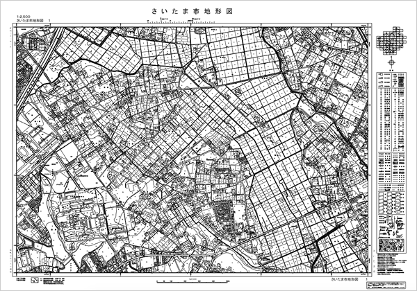 さいたま市　地図　地形図